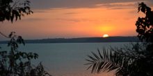 Sunset over the lake at Rubondo Island Camp, Lake Victoria, Tanzania