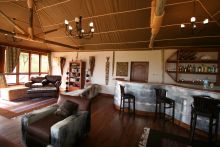 Bar and library at Buffalo Luxury Camp, Serengeti Loliondo, Tanzania