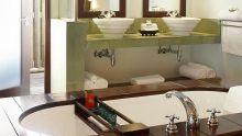 Bathroom at Le Meridien Fishermans Cove, Mahe, Seychelles