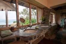 Bathroom at Virunga Lodge, Volcanoes National Park, Uganda