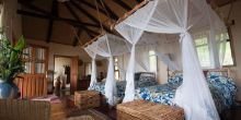 Bedroom at Virunga Lodge, Volcanoes National Park, Uganda