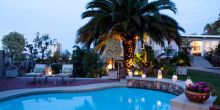 Clarendon Fresnaye pool dusk