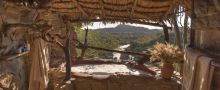 The bathroom with a tub overlooking the river at Sabuk Lodge, Laikipia, Kenya (Stevie Mann)
