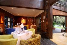 Dining Room and Patio at the African Rock Hotel