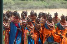 Samburu women at Elephant Bedroom Camp, Samburu National Reserve, Kenya