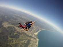 Sky diving at Plettenberg Hotel, Plettenberg, South Africa