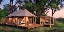Exterior tent at Nxabega Okavango Safari Camp, Okavango Delta, Botswana