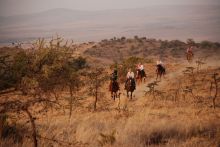 Horseback riding through the plains at Laragai House, Laikipia, Kenya