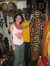 Mango Staff member Teresa enjoys great shopping near Mikhaels Hotel, Brazzaville, Republic of Congo (Mango Staff photo) 