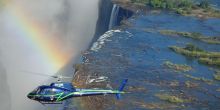 Helicopter over falls
