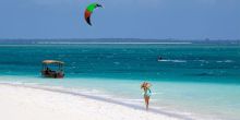 White sand beaches and brilliant turquoise waters await guests at Hideaway of Nungwi Resort & Spa, Zanzibar, Tanzania