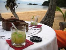 Dining by the beach at Amarina Hotel, Nosy Be, Madagascar (Mango Staff photo)