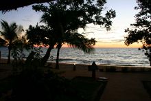 The view of the sunset over the ocean at Amarina Hotel, Nosy Be, Madagascar (Mango Staff photo)