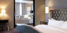 A guestroom at Queen Victoria Hotel, Cape Town, South Africa
