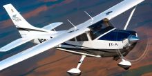 Cessna 182 in air