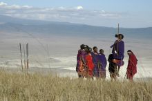 Jumping with the Maasai at Ngorongoro Serena Lodge, Ngorongoro Crater, Tanzania