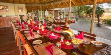 Dining Area at Lagoon Camp, Linyati Wetlands, Botswana
