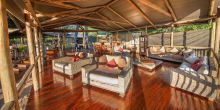 Lounge at Little Kwara Camp, Okavango Delta, Botswana