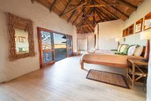 View from Bedroom at Nxai Pan Camp, Nxai Pan National Park, Botswana