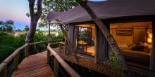 Dusk at Jacana Camp, Moremi Game Reserve, Botswana (Dana Allen)
