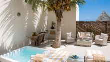 The Luxury Villa private plunge pool and lounge area at Gold Zanzibar Beach House & Spa, Zanzibar, Tanzania 