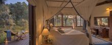 The guestrooms have spectacular views of the bush and private verandas at Mara House, Masai Mara National Reserve, Kenya (photo by Stevie Mann)
