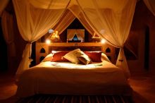 Matemwe Beach Retreat - Guest Bed at Night