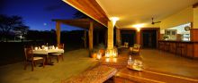 Outdoor dining at Hogmead, Nairobi, Kenya