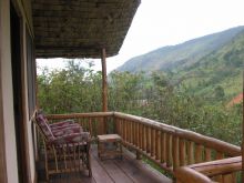 A private balcony at Engagi Lodge, Bwindi Impenetrable Forest, Uganda