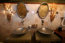 Bathroom at Buffalo Luxury Camp, Serengeti Loliondo, Tanzania