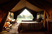 Tent interior at Nomad Serengeti Safari Camp- Ndutu, Serengeti National Park, Tanzania