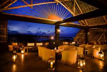 The Terrace Bar at dusk at The Majlis, Lamu Island, Kenya