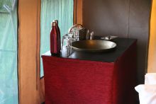 Tent interior at Ubuntu Camp, Serengeti National Park, Tanzania